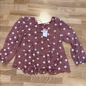 Pink Ruffled Blouse with Peter Pan Collar